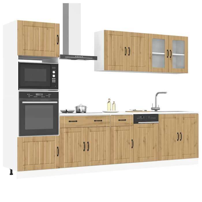 VidaXL Ensemble d'armoires de cuisine 7 pcs Kalmar bois d'ingénierie, ensemble d'armoires, étagère de rangement, placard, 3314750