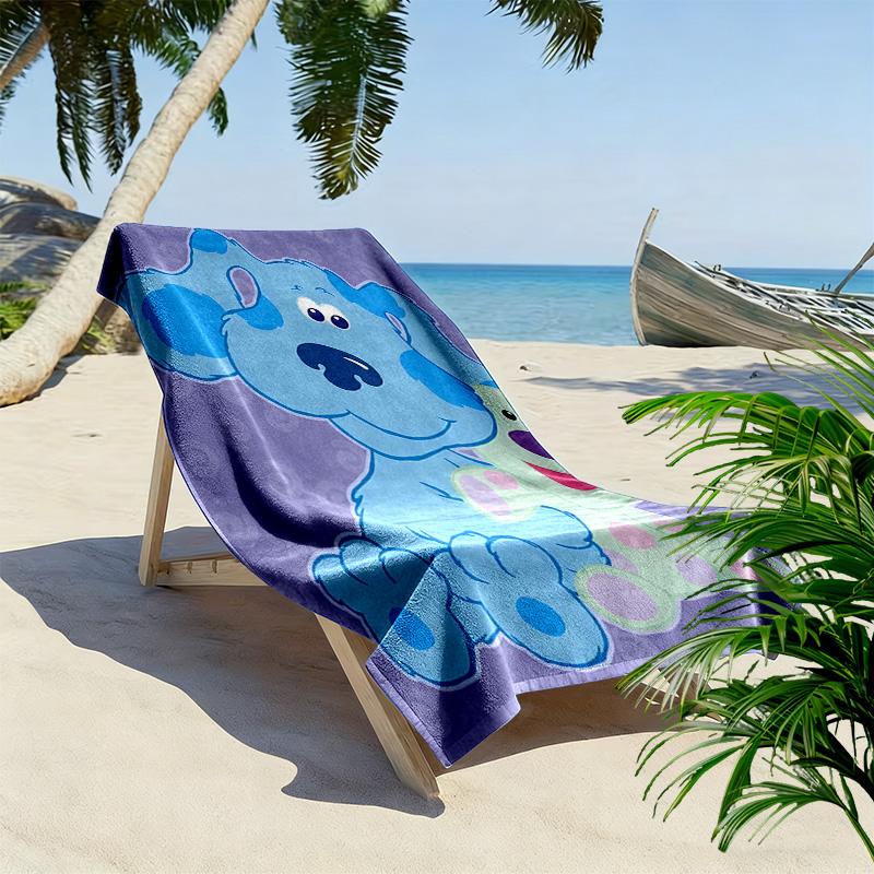 Blue's Clues Print Beach Towel, Large Soft Quick Dry Towel for Beach Camping Swimming