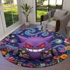 Felt Battle Pokemon Round Area Rug,Carpet Rug for Living Room Bedroom Sofa Playroom Decor,Non slip Floor Mat