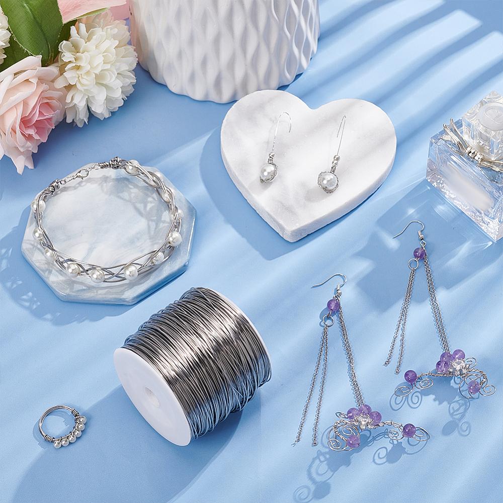304 Stainless Steel Wire, Round, Stainless Steel Color, 21 Gauge, 0.7mm, About 426.51 Feet(130m)/Roll