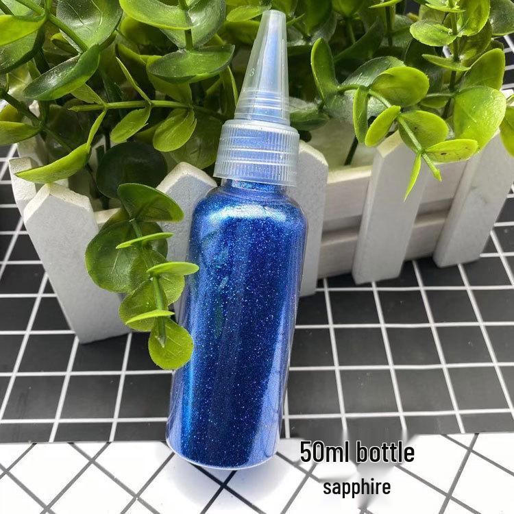 50ml Gold Glitter Powder with Flakes for Children's DIY Projects - Bright, Shiny Powder for Painting and Cross Stitch