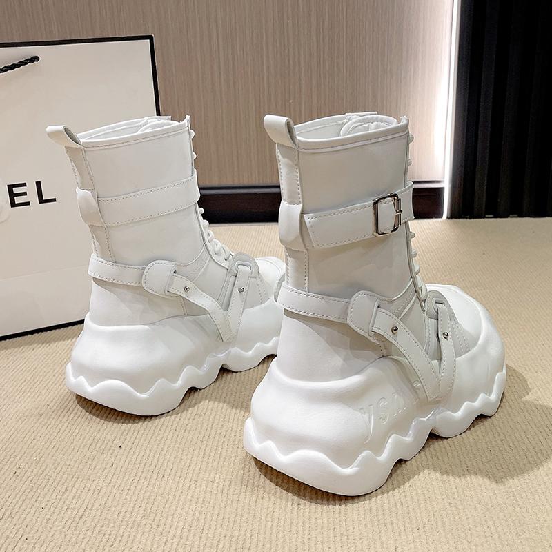 Fashion Brand New Ladies Goth Platform Boots Fashion Buckle Punk Wedges High Heels Women's Boots Party Street Cosplay Woman Shoes