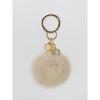LALA Natural Mink Fur Keychain - L Beige