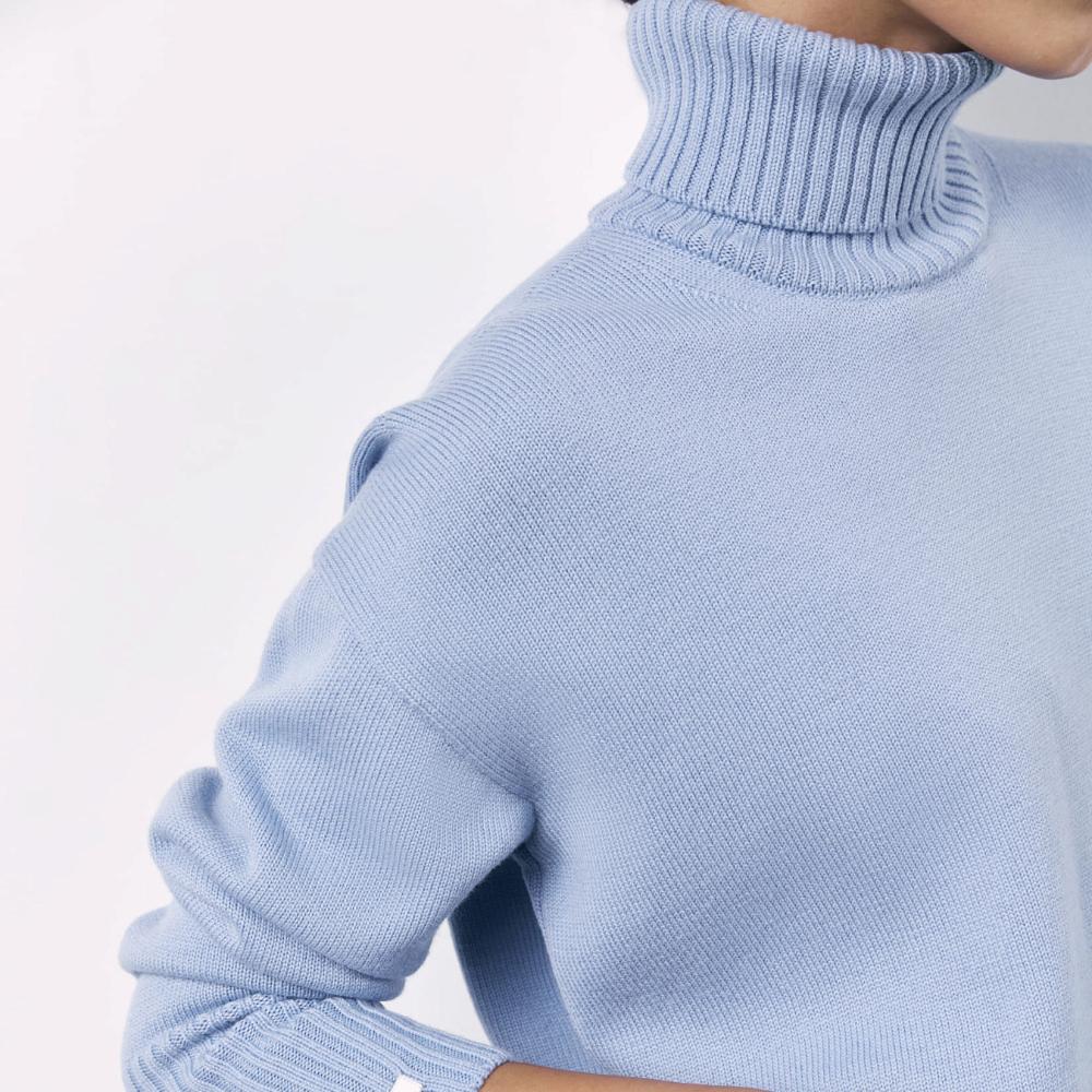 IHUASU Женский модный повседневный однотонный осенне-зимний свитер с длинным рукавом — фото 11