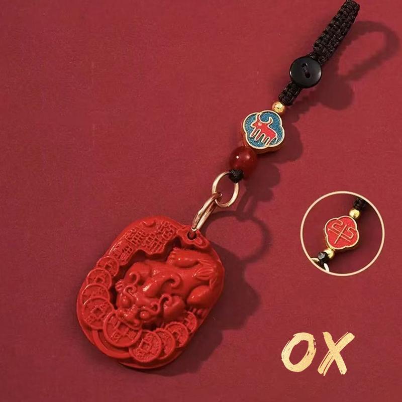 Chinesischer Stil Zwölf Tierkreiszeichen Pixiu Schlüsselanhänger Anhänger Für Frauen Männer Glücklich Rot Pixiu Auto Schlüsselanhänger Exquisites Taschendekor Accessoire Geschenk