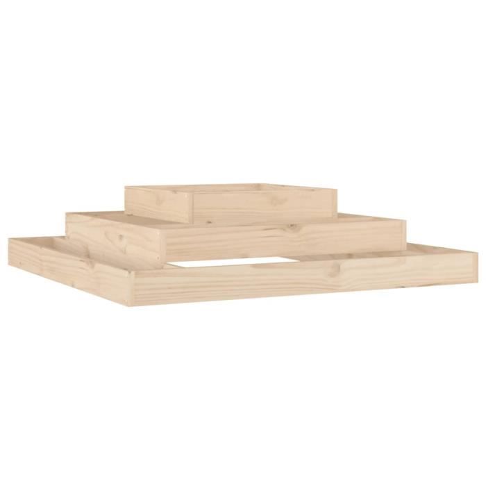 VidaXL Jardinière 110x110x27 cm Bois massif de pin 823871