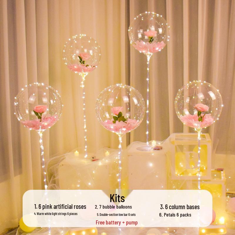 Romantisches Ballon-Deko-Set für Geburtstag oder Heiratsantrag