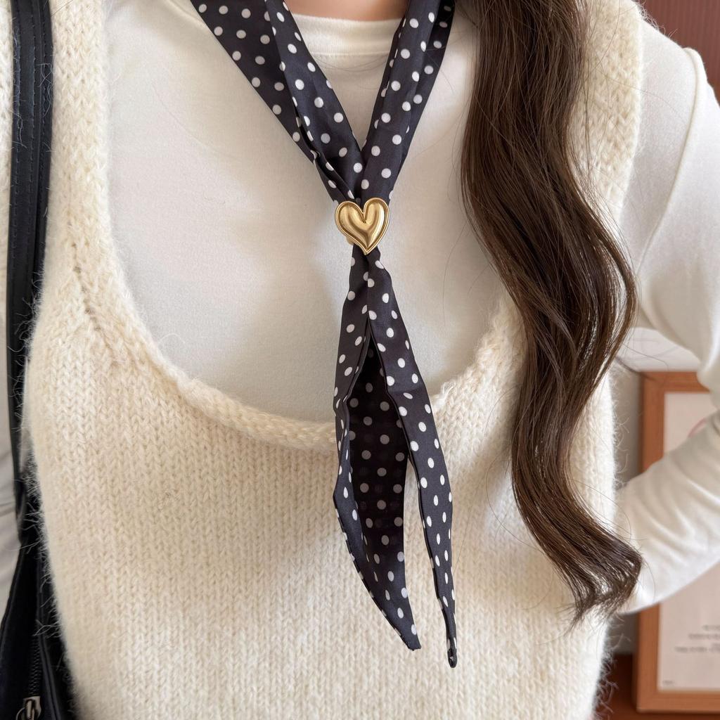 Ethnic style fabric cashew flower rhombus love round silk scarf necklace retro collarbone chain niche neck chain