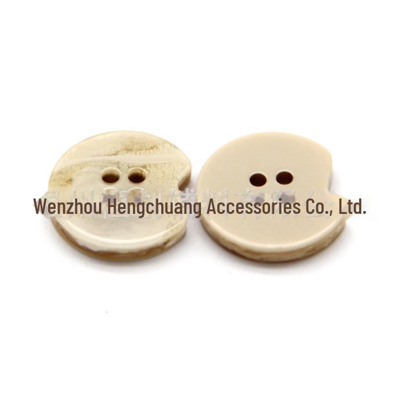 Hengchuang Special-Shaped Resin Four-Hole Buttons for Casual Jackets and Coats.