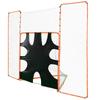 3-IN-1 Lacrosse Goal with Backstop and Target, 12' X 9' Lacrosse Net, Steel Frame Backyard Lacrosse Rebounder Equipment, Quick & Easy Setup Training