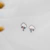 Small Fresh Cloud Raindrop Stud Earrings Fun Girl Small Creative Cute Funny Earrings Earrings
