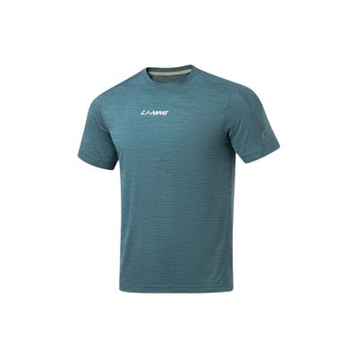Li Ning Cool Tea T Casual Sports Round Neck Pullover Short Sleeve T-Shirt Men Tops Wild-Duck-Green Flower-Gray ATSU725-1