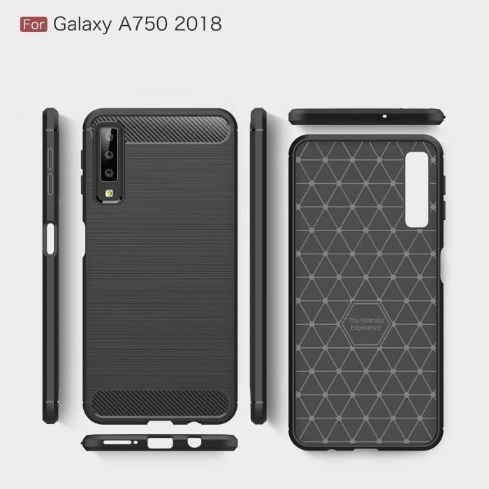 Case - Samsung - Galaxy A7 2018 - TPU - Shockproof - Flexible - Black