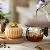 High-temperature Resistant Glass Teacups Nordic Wooden Handle Coffee Cups Household Borosilicate Glass Mugs