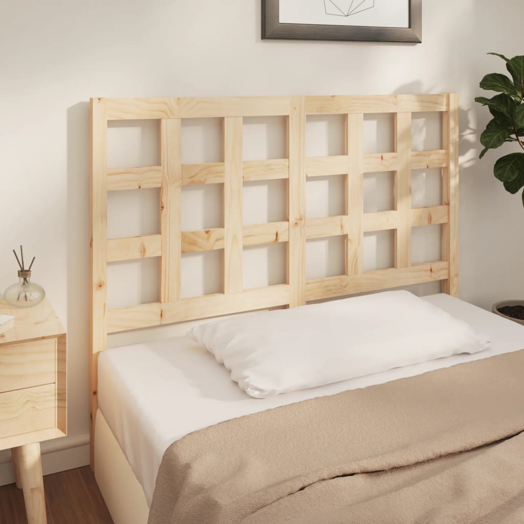 Headboard 140.5 X 4 X 100 Cm Solid Pine Wood