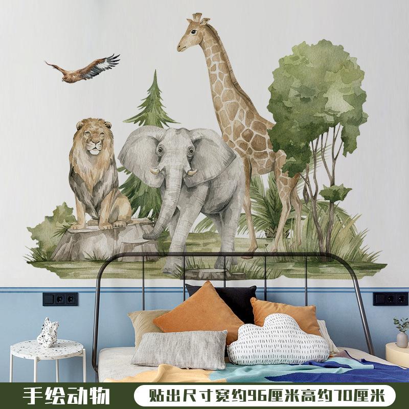 Desene animate, Autocolante cu animale dinozauri, Decor de perete pentru camera copiilor, Grădiniță, Decor de perete pentru clasă, Autocolante de perete, Autocolante pentru decorarea casei