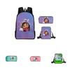 Gabby's Dollhouse Backpack Featuring Stylish Cartoon Design And Adjustable Shoulder Straps For Students