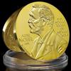 Nobel Prize Gold-plated Coin Medal Crafts Founder Scientist Inventor Honorary Commemorative Gift