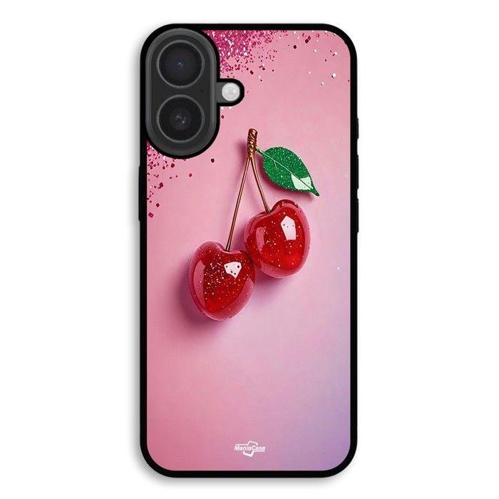 Coque de téléphone - MANIACASE - iPhone 17 - Cerise brillante - Silicone TPU - Souple