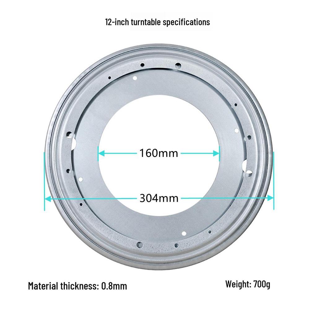 9-Inch 360° Rotating Iron Display Stand with Galvanized Hollow Base