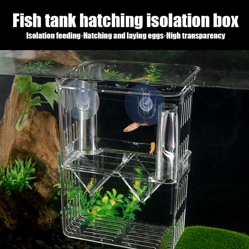 Multifunctional Fish Aquarium Fish Box High Clear Fish Tank Isolation Box Double Layer Guppy Breeding Hatching Incubator