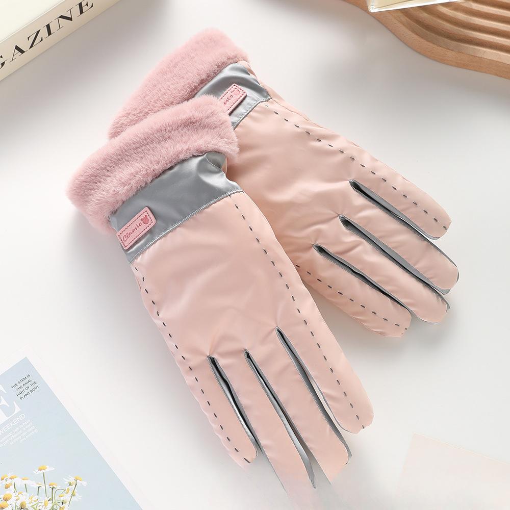 

Теплые перчатки Облачный бархат Женские Водонепроницаемые Ветрозащитные Для езды и вождения Противоскользящие Милые Студенческие Утепленные Сенсорные Лыжные перчатки one size