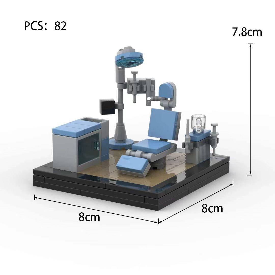 

non-toxic MOC Creative Building Blocks Dental Clinic Small Scene Architectural Model Puzzle Children s Toy