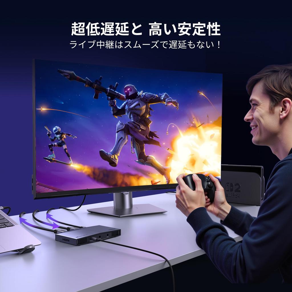 UGREEN External Capture 4K Recording Capture HDR Ultra Low Latency Series One Compatible 4K@30Hz Card, Support, FPGA, 4K@60Hz Pass-Through, Board,