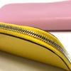 HERMES remix combine duo  Long Wallet Epsom Mauve Sylvestre x Lime pink/yellow