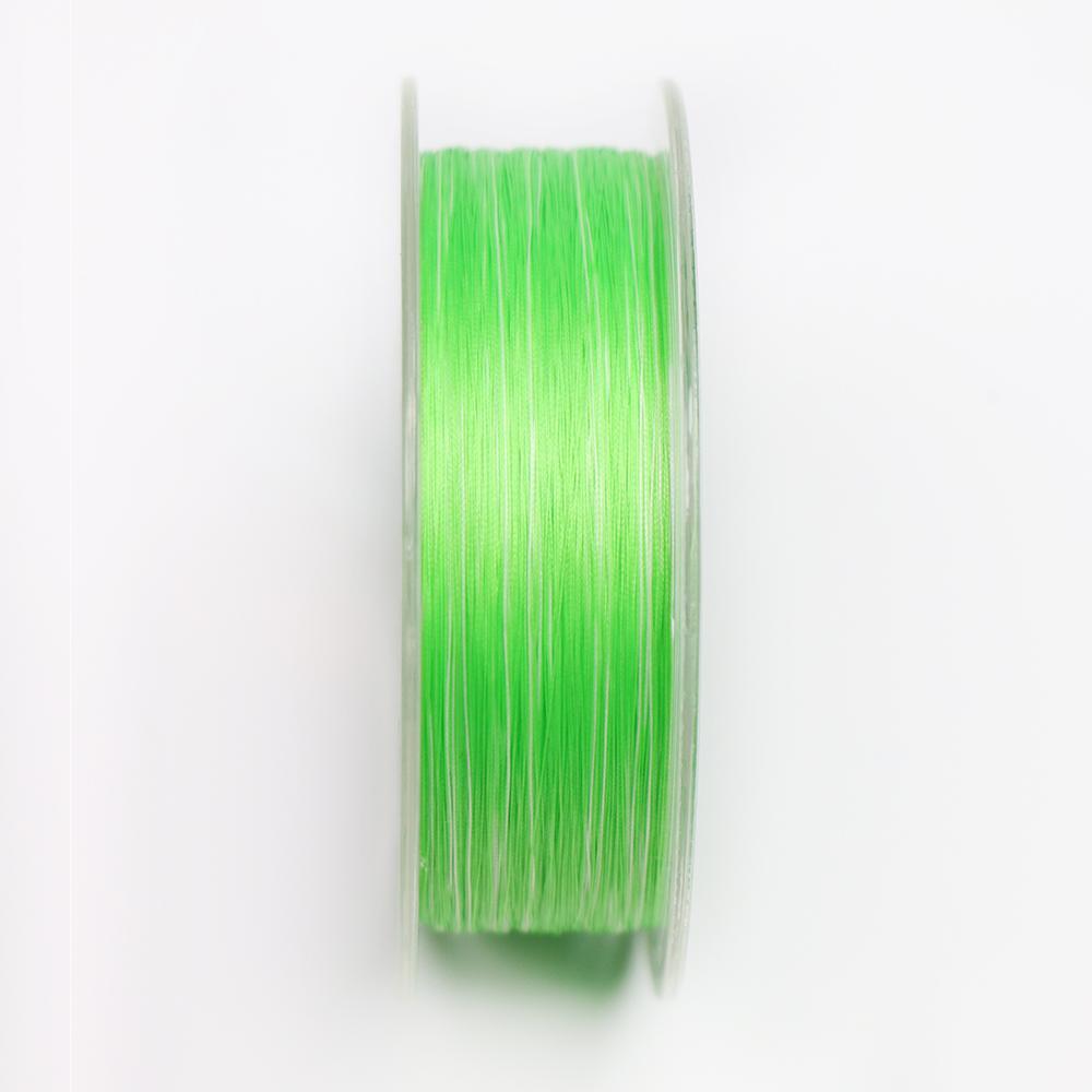 Lmaide High-end 8-strand Braided Polyethylene Floating Fishing Line Super Strong for Ocean Boat River Lake & Stream Fishing (Light green,100 meters&0.10mm) светло-зеленый