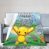 Joc de tip Sandbox Wobbly Life Pătură pufoasă din fleece de corali Desene animate amuzante pentru cuverturi Pătură tricotată Birou Caldă Respirabilă