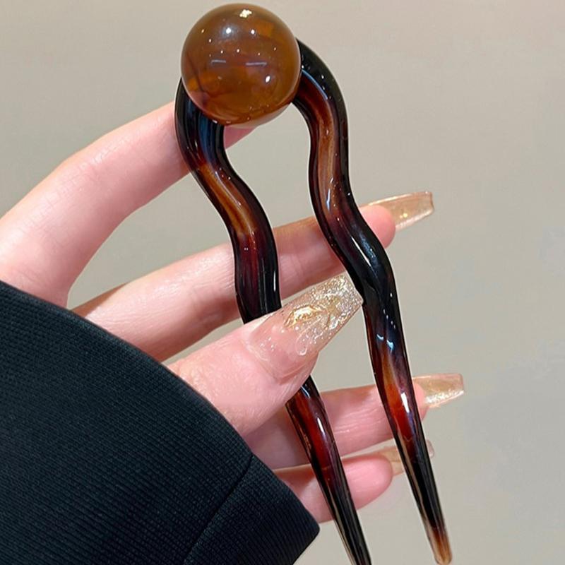 1 Stück Vintage-Stil Blush Perle Haarnadel für Frauen; U-förmige High-End-Haarnadel; Sommer Haarschmuck