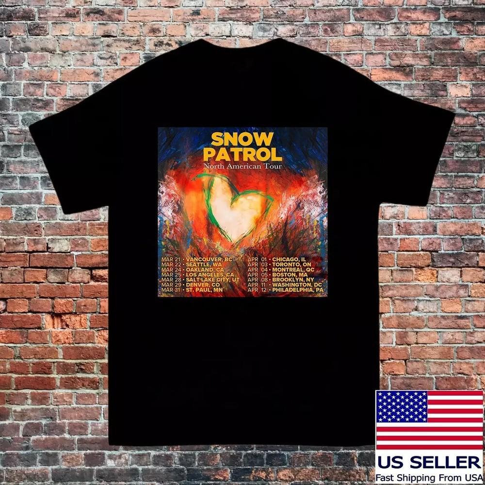 Группа Snow Patrol 2025 Североамериканский тур Полноразмерная унисекс футболка S-3XL M