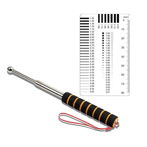 KASELIN Telescopic Hammering Test Rod, 200cm Long, Includes Crack Scale, Hammering Rod, and Testing Hammer for Concrete, Tile, and Wall Construction