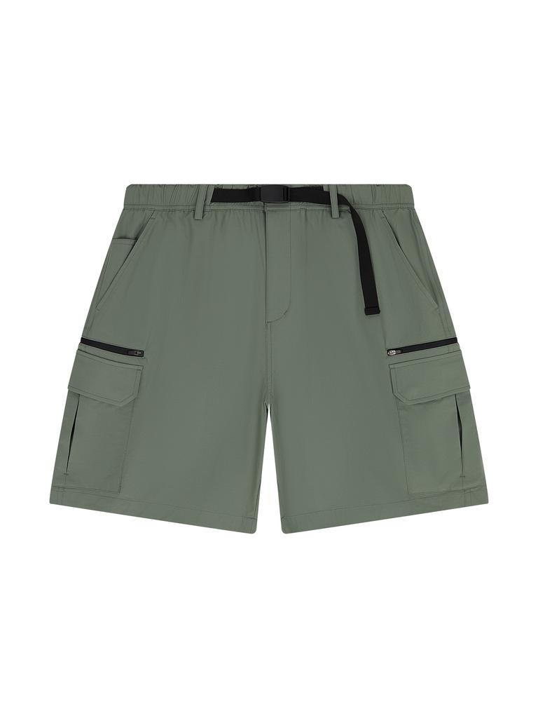Jeimiweseuteu Nylon Utility Cargo Shorts (Green)