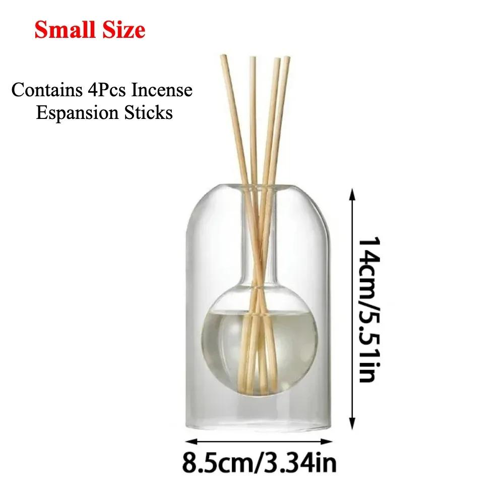 

Double Layer Glass Aromatherapy Bottle Jellyfish Shaped Glass Ornament Bottle Exquisite Fragrance Diffuser Bottle Home Indoor