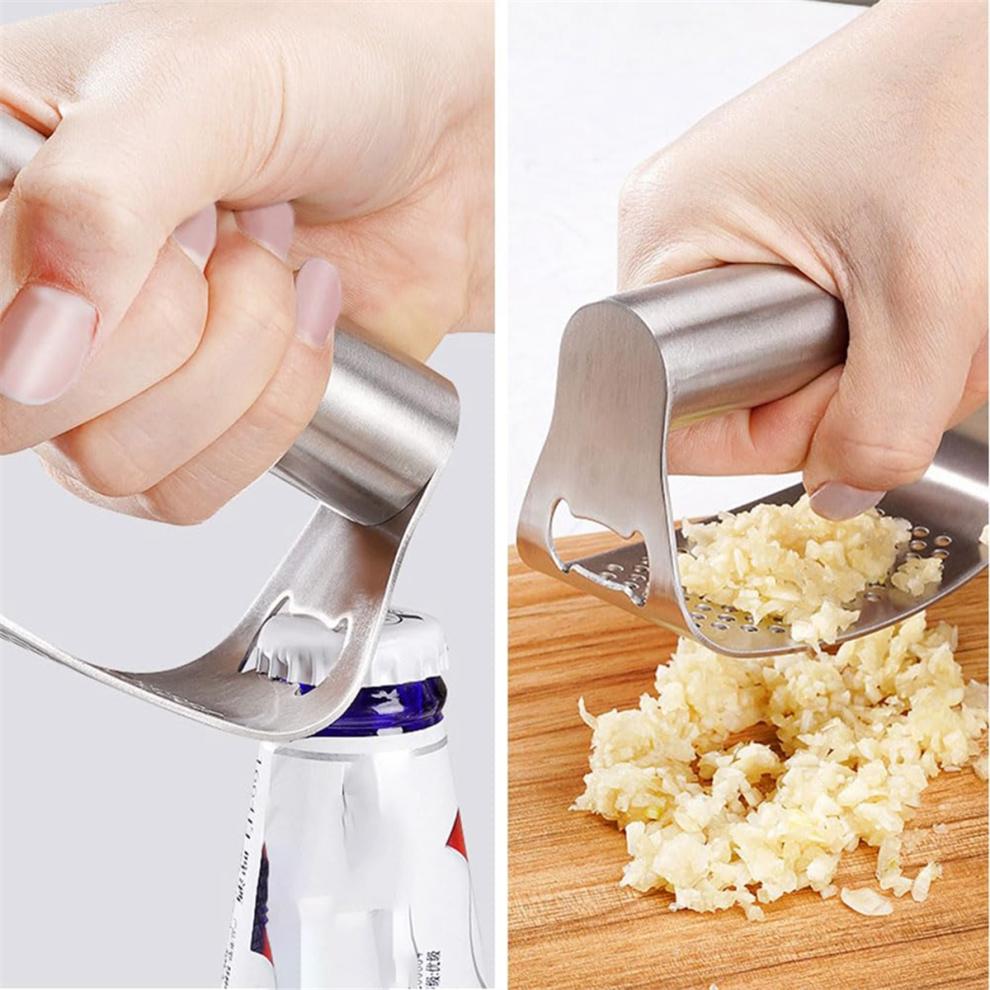 Stainless Steel Garlic , New Rocker, Comfort Handle Chopper for Crushing Kitchen Tools