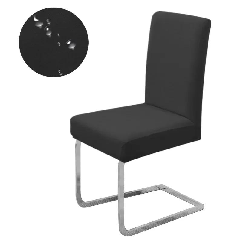 Housse de Chaise Imperméable Élastique Lisse Spandex Housse de Siège de Salle à Manger Protection de Chaise pour Restaurant Cuisine Banquet Housse de Siège