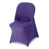 50 Pcs Purple Chair Covers, Polyester Spandex Chair Cover, Stretch Slipcovers for Wedding Party Dining Banquet Flat-Front Chair Covers, Fits Chair
