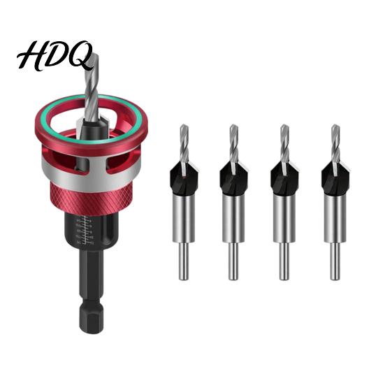 Adjustable Depth Stop Drill Bits Degree Wrench Spiral Flute Hex 82 Countersink Bit HSS M2 High Speed