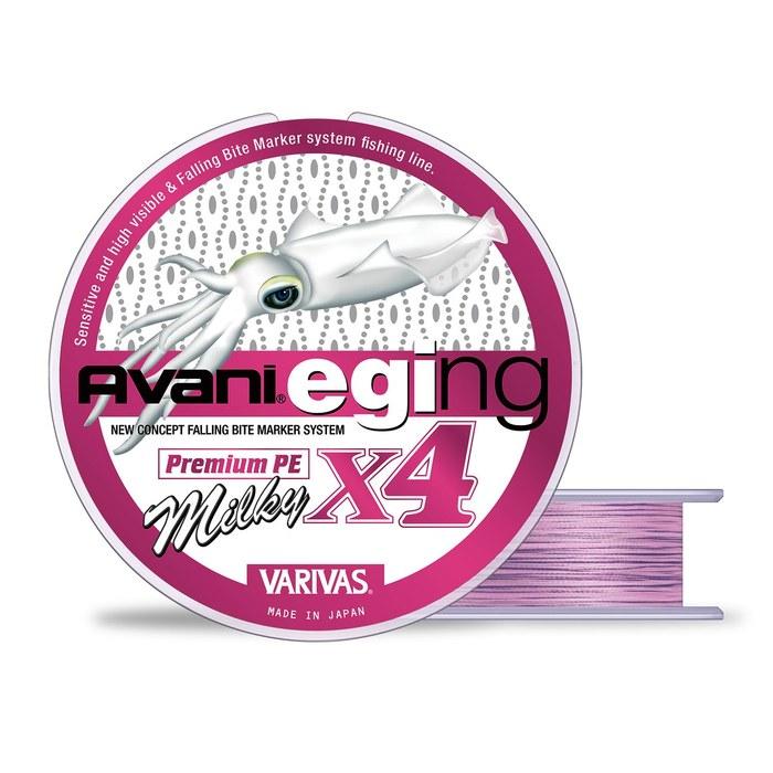 Morris Varivas Avani Egiing Premium PE X4 Milky 150m 0.6 Number 10lb (4-pack) Pink