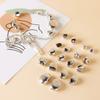 10 Irregular White Acrylic Silver Spacer Beads for DIY Jewelry and Earrings