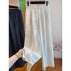 Damen Hose mit Farbverlauf Streifen Weiter Bein Elastischer Bund Lässige Hose mit Taschen