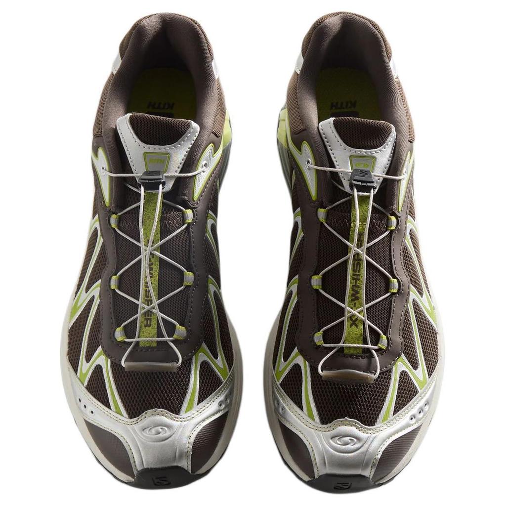 Kith X Salomon Xt-Whisper Sapatos de Corrida Confortáveis de Cano Baixo Tênis Unissex Marrom Verde 479049