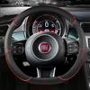 Чехол на руль автомобиля из микрофибры и кожи для Fiat 500 2007- 500e   500L 2014-2018 500X 2015- Автоаксессуары