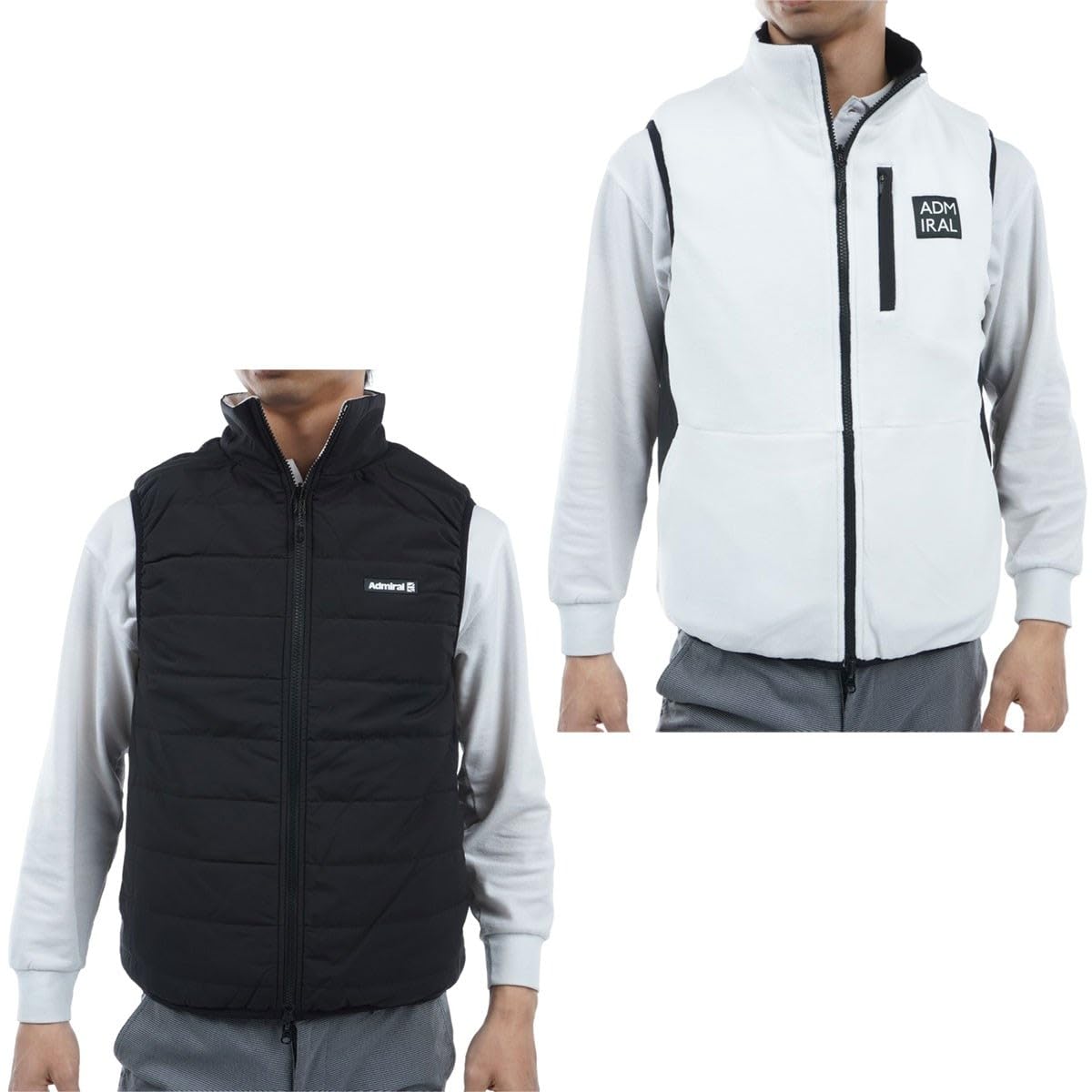 

Жилет утепленный флисовый двусторонний жилет ADMA391 черный [Admiral Golf] мужской чёрный