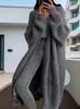 New long lazy wind sweater women's autumn and winter loose and versatile long-sleeved knitted cardigan jacket buttons 13 colors