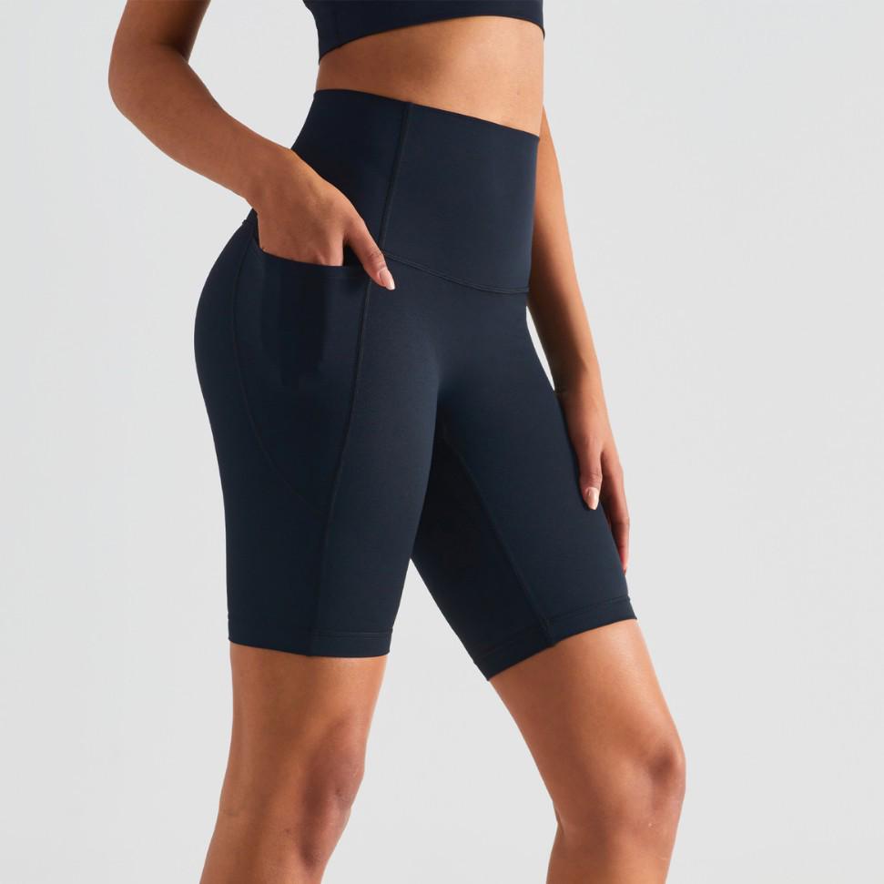 

Шорты для йоги с эффектом «обнажённой кожи»: Шорты для велоспорта и бега длиной до середины бедра с высокой посадкой, с эффектом лифтинга бедер, с карманом, быстросохнущие. 8