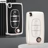 TPU Etui Klapka Pokrowiec na Kluczyk Samochodowy Dla Citroen C2 C3 C4 C5 C6 Xsara Berlingo Dla Peugeot 207 307 308 407 607 807 Ochraniacz Brelok
