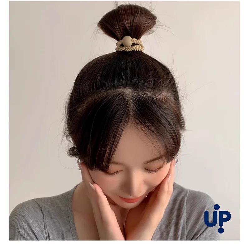 10PCS Headband Leather Band Female High Ponytail Holster Hair Accessories Simple High Elasticity Durable Rubber Band